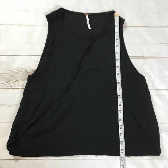 Free People Womens Black Keyhole Pullover Top XS - Picture 7 of 8